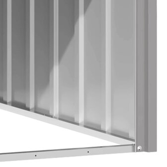 Hondenhok 116,5x103x81,5 cm gegalvaniseerd staal grijs 8