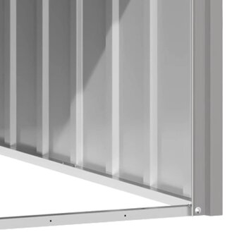 Hondenhok 116,5x153x81,5 cm gegalvaniseerd staal grijs 8