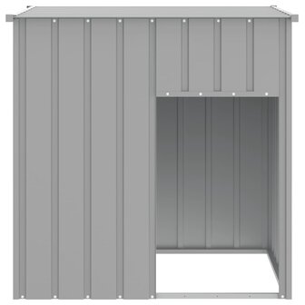 Hondenhok met dak lichtgrijs 110x103x109 cm gegalvaniseerd staal 3
