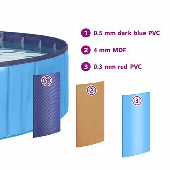 Honden zwembad Blauw &Oslash;300 x 38 cm Dik PVC 6