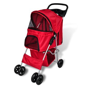 Wandelwagen voor hond rood  1