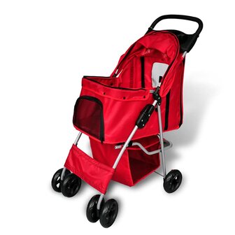 Wandelwagen voor hond rood  2