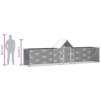 Kippenren 5x1x1,5 m gegalvaniseerd staal 10