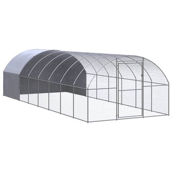 Kippenren 3x8x2 m gegalvaniseerd staal 1