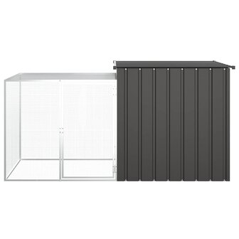 Kippenhok 200x91x100 cm gegalvaniseerd staal antracietkleurig 3