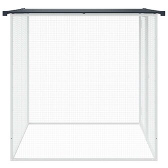 Kippenhok met dak 103x98x90 cm gegalvaniseerd staal antraciet 4