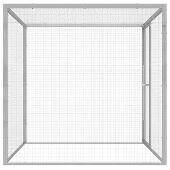 Kattenkooi 1,5x1,5x1,5 m gegalvaniseerd staal 2