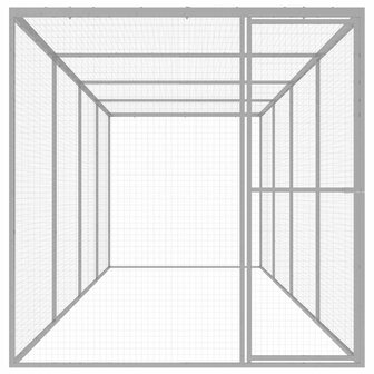 Kattenkooi 6x1,5x1,5 m gegalvaniseerd staal 2