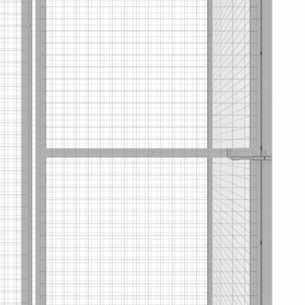 Kattenkooi 6x1,5x1,5 m gegalvaniseerd staal 4