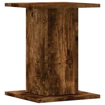 Speakerstandaards 2 st 30x30x40 cm bewerkt hout gerookt eiken 4