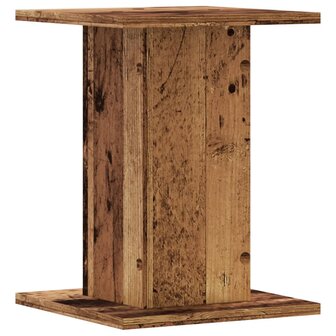 Speakerstandaards 2 st 30x30x40 cm bewerkt hout oud houtkleurig 4