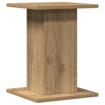 Speakerstandaards 2 st 30x30x40 cm hout artisanaal eikenkleurig 2