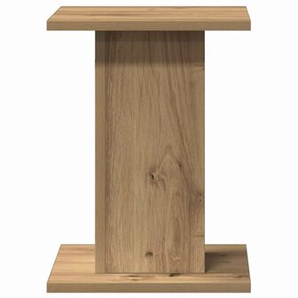 Speakerstandaards 2 st 30x30x40 cm hout artisanaal eikenkleurig 4