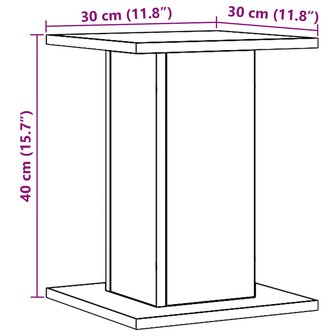 Speakerstandaards 2 st 30x30x40 cm hout artisanaal eikenkleurig 9