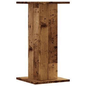 Speakerstandaards 2 st 30x30x60 cm bewerkt hout oud houtkleurig 4