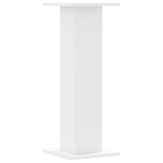 Speakerstandaards 2 st 30x30x80 cm bewerkt hout wit 4