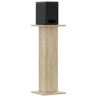 Speakerstandaards 2 st 30x30x80 cm bewerkt hout sonoma eiken 7