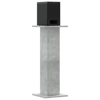 Speakerstandaards 2 st 30x30x80 cm bewerkt hout betongrijs 7