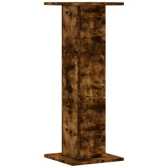 Speakerstandaards 2 st 30x30x80 cm bewerkt hout gerookt eiken 4