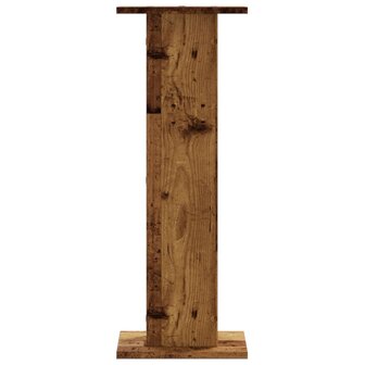 Speakerstandaards 2 st 30x30x80 cm bewerkt hout oud houtkleurig 3