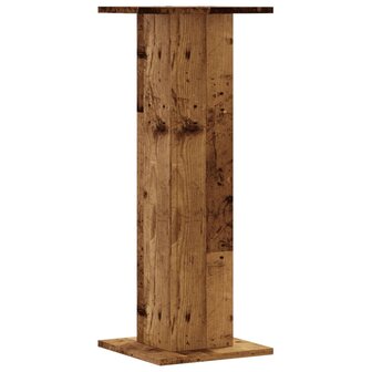 Speakerstandaards 2 st 30x30x80 cm bewerkt hout oud houtkleurig 4