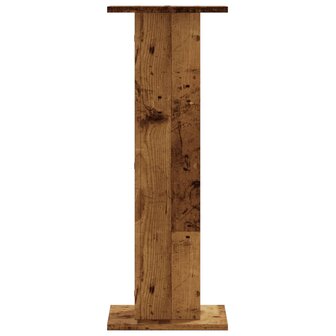 Speakerstandaards 2 st 30x30x80 cm bewerkt hout oud houtkleurig 5