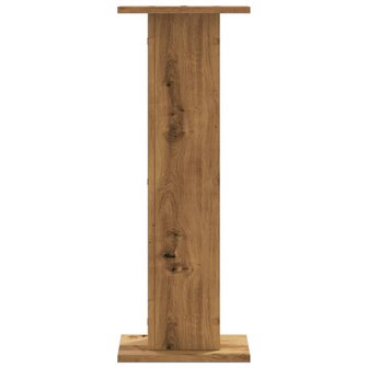 Speakerstandaards 2 st 30x30x80 cm hout artisanaal eikenkleurig 3