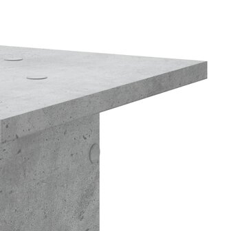 Speakerstandaards 2 st 30x30x95 cm bewerkt hout betongrijs 6