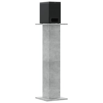 Speakerstandaards 2 st 30x30x95 cm bewerkt hout betongrijs 7