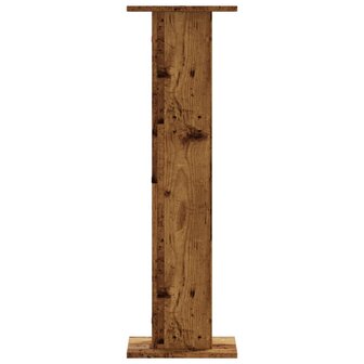 Speakerstandaards 2 st 30x30x95 cm bewerkt hout oud houtkleurig 3