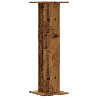 Speakerstandaards 2 st 30x30x95 cm bewerkt hout oud houtkleurig 4