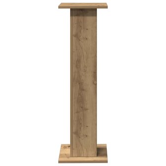 Speakerstandaards 2 st 30x30x95 cm hout artisanaal eikenkleurig 5