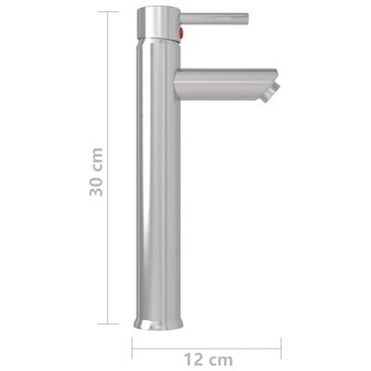 Badkamermengkraan 12x30 cm zilverkleurig 5