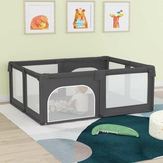 Babybox met 2 deuren oxford stof donkergrijs 1