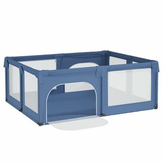 Babybox met 2 deuren oxford stof lichtblauw 5