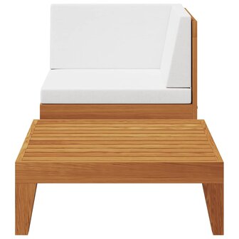 2-delige Loungeset met kussens massief acaciahout 3