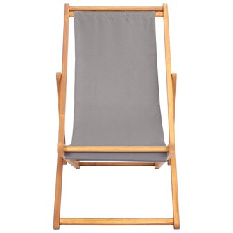 Strandstoel Lichtgrijs Massief Teakhout 3