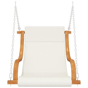 Schommelstoel zonder schommelframe met kussen gebogen hout 4