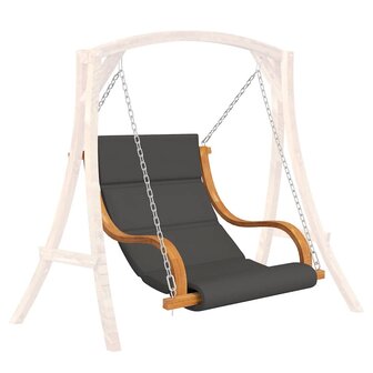 Schommelstoel zonder schommelframe met kussen gebogen hout 3