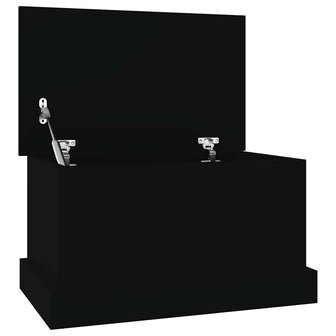 Opbergbox 50x30x28 cm bewerkt hout zwart 2