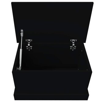 Opbergbox 50x30x28 cm bewerkt hout zwart 7