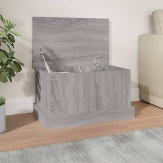 Opbergbox 50x30x28 cm bewerkt hout grijs sonoma eikenkleurig 1