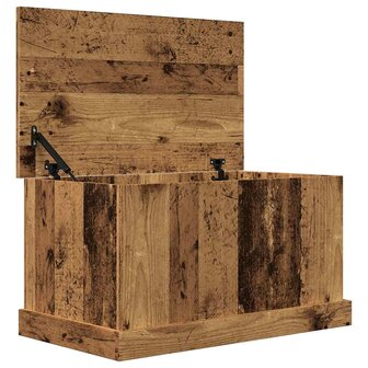 Opbergbox 70x40x38 cm bewerkt hout oud houtkleurig 4