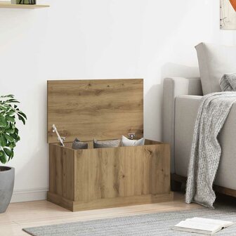 Opbergbox 70x40x38 cm bewerkt hout artisanaal eikenkleurig 6