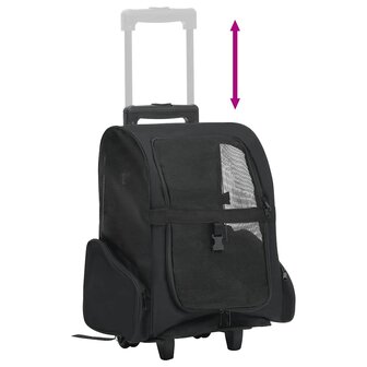 Huisdierentrolley inklapbaar zwart 5