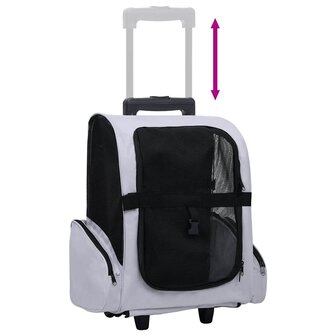 Huisdierentrolley inklapbaar grijs 5