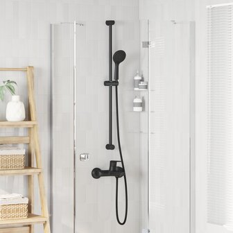 Doucheset Zwart 150 cm Roestvrij staal 1