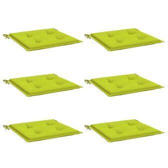Tuinstoelkussens 6 st 50x50x4 cm oxford stof felgroen 3