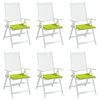 Tuinstoelkussens 6 st 50x50x4 cm oxford stof felgroen 7