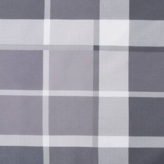 Tuinstoelkussens 4 st 100x50x3 cm oxford stof ruitpatroon grijs 9